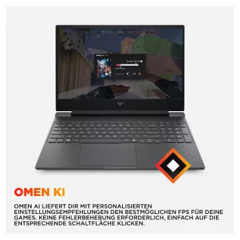 HP Victus 15-fa2178ng Gaming Laptop, 15.6 inch FHD 144Hz IPS, Intel Core i7-13620H, 12GB RAM, 512GB SSD, NVIDIA GeForce RTX 5060, FreeDOS, Mica Silver
