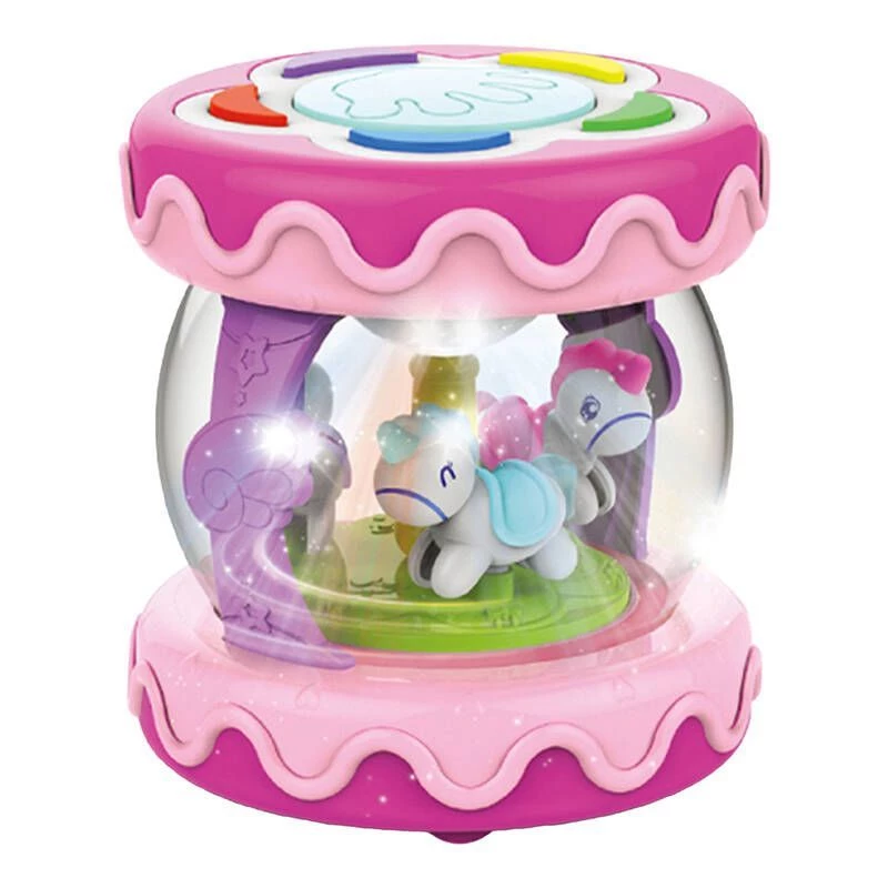 Huanger HE0702 Toy Musical Drum - Multi-Color, Interactive Educational Toy for Babies 6+ Months