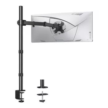 HUANUO HNCM9 Single Monitor Mount for 13-32 inch Screens, Gas Spring Arm, Desk Clamp/Grommet, Black