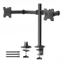 HUANUO Single Monitor Mount 13-30 inch HNCM7 - Articulating Arm, Desk Clamp/Grommet, VESA 75x100, Black