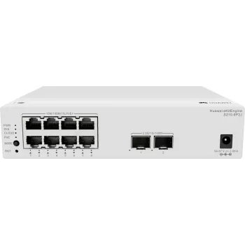 Huawei S210-8P2J Managed L2 Switch with 8 Gigabit PoE+ Ports and 2 SFP Uplinks, 128W PoE Budget 98012922-001