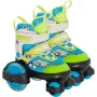 HUDORA My First Quad LED Roller Skates Size 30-33 Green/Blue