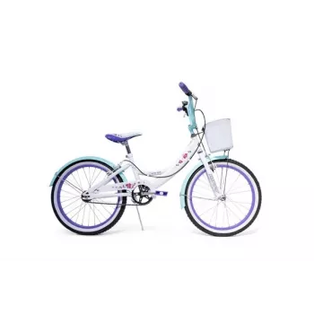 Huffy Girly Girl 20 Girls' Bike, White with Pink Accents, Steel Frame, Single Speed, 20-Inch Wheels