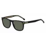 HUGO BOSS BLACK BOSS1626S807 Men's Sunglasses Square Acetate Black Frame Grey Lens 55mm