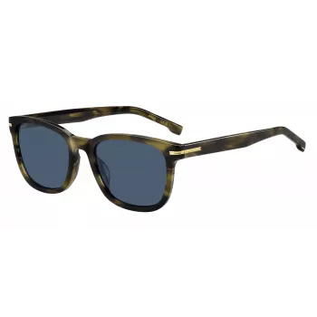 HUGO BOSS BLACK BOSS1722GS517 Rectangular Sunglasses Black Frame Grey Lens 54mm