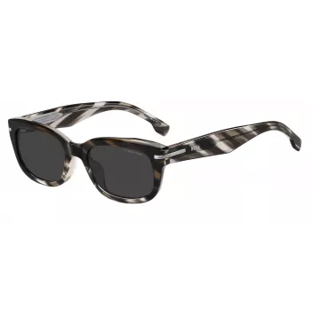 HUGO BOSS BLACK Men's Sunglasses BOSS1793FSTV7 - Black Frame, Grey Lens, 53mm
