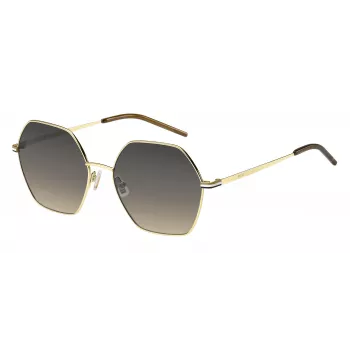 HUGO BOSS BLACK Women's Sunglasses BOSS1589SJ5G Square Acetate Frame Grey Gradient Lens 57mm