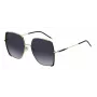 HUGO BOSS BLACK Women's Sunglasses BOSS1707SRHL - Square Acetate Frame, Grey Polycarbonate Lenses, UV400 Protection, 58mm Lens Width