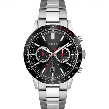 HUGO BOSS Men's Velocity Chronograph Watch 1513922 44mm Stainless Steel Blue Dial
