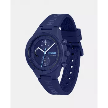 HUGO BOSS Velocity Men's Quartz Chronograph Watch 44mm Stainless Steel Blue Dial