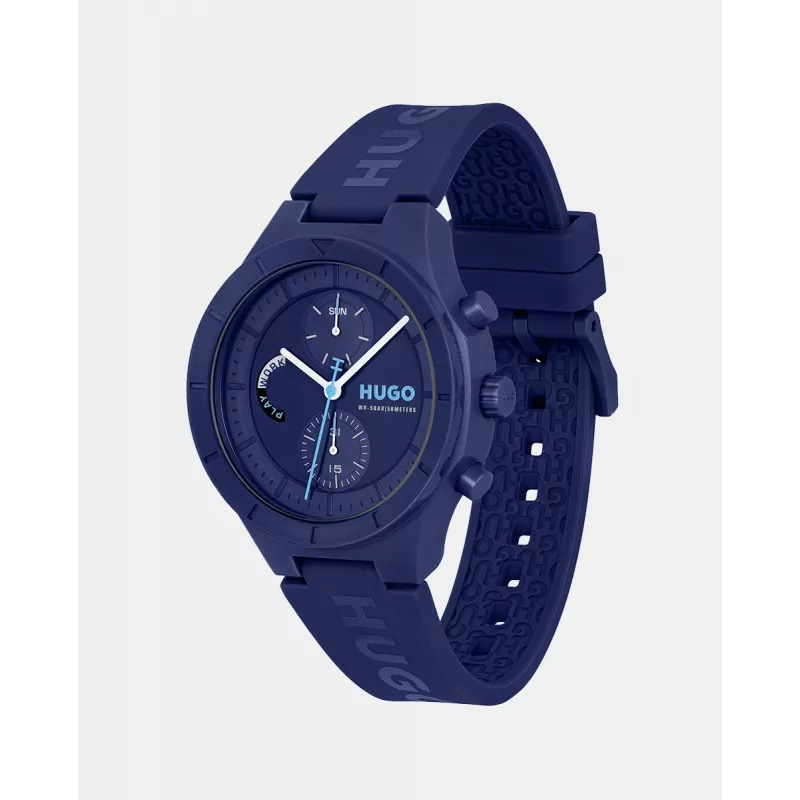 HUGO BOSS Velocity Men's Quartz Chronograph Watch 44mm Stainless Steel Blue Dial