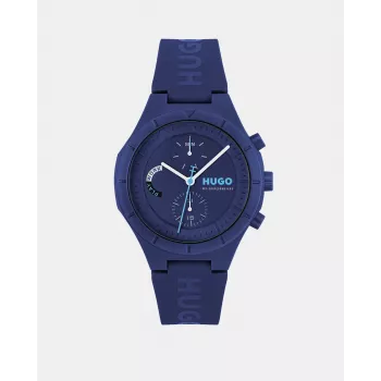 HUGO BOSS Velocity Men's Quartz Chronograph Watch 44mm Stainless Steel Blue Dial