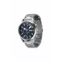HUGO Men's 1530163 Quartz Analog Watch 46mm Blue Dial Brown Leather Strap