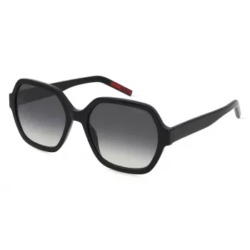 HUGO Women's Sunglasses HG1265S807F69 - Square Acetate Frame with Grey Gradient Lenses