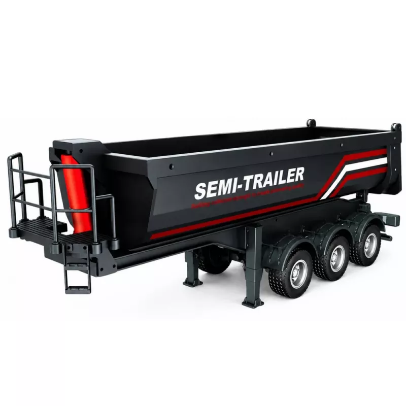 HUINA 32332 RC Metal Tipper Semi-Trailer 1:18 Scale Black