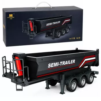 HUINA 32332 RC Metal Tipper Semi-Trailer 1:18 Scale Black