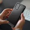 Hurtel Carbon Case Flexible Cover for OnePlus Nord N200 5G Black