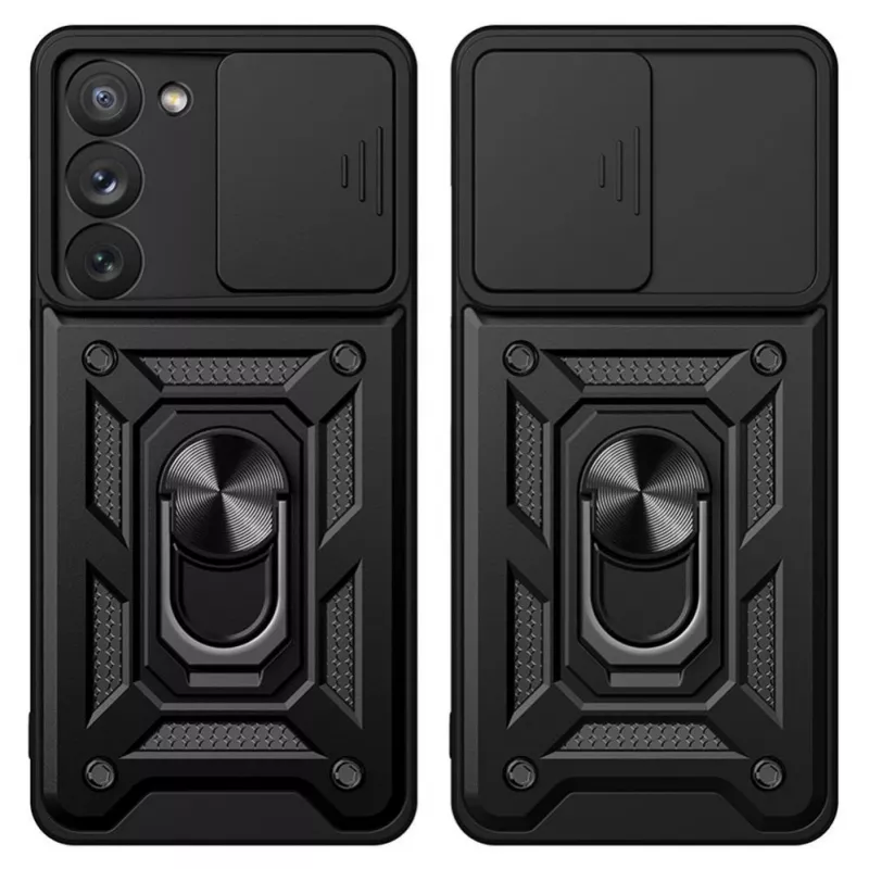 Hurtel Hybrid Armor Camshield Case for Samsung Galaxy A14 - Blue