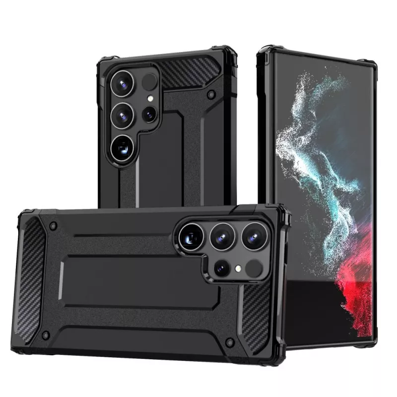 Hurtel Hybrid Armor Case for Apple iPhone 15 Pro - Black