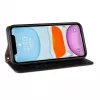 Hurtel Magnet Strap Case for iPhone 13 Mini - Wallet Cover with Mini Lanyard Pendant - Black