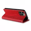Hurtel Magnet Strap Case for iPhone 13 Pro Max - Wallet Folio with Detachable Lanyard and Pendant - Red