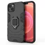Hurtel Ring Armor Case for iPhone 14 Plus, Armored Cover with Magnetic Holder, Ring, Black