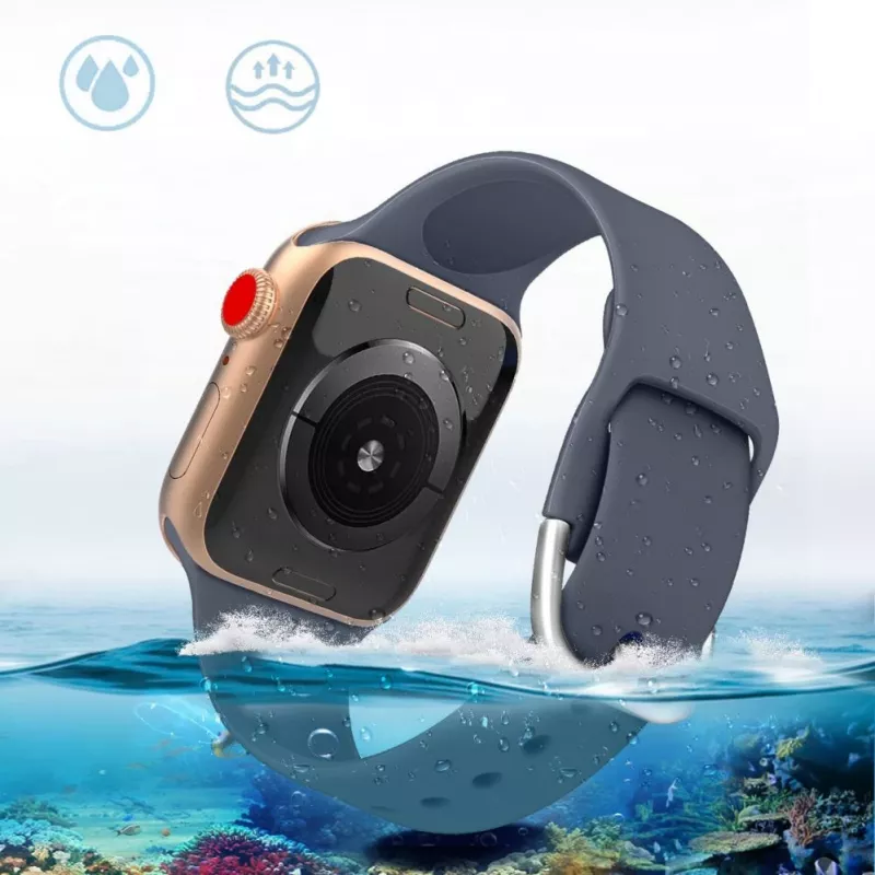 Hurtel Silicone Strap APS for Apple Watch 38/40/41mm Strap Watch Bracelet - Black