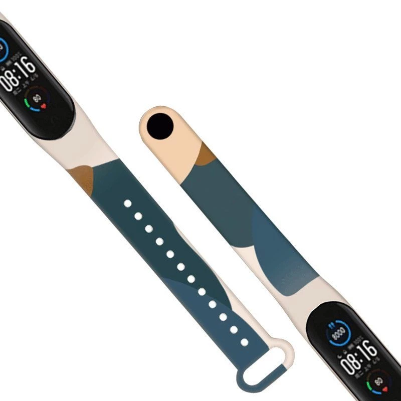 Hurtel Strap Moro Wristband for Xiaomi Mi Band 6 / Mi Band 5 Silicone Strap Camo Watch Bracelet