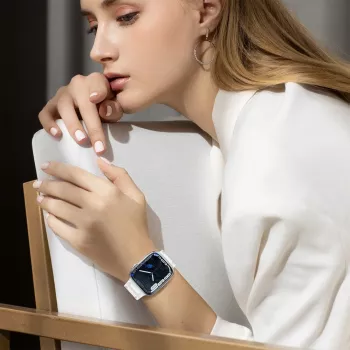 Hurtel Strap Triple Protection for Apple Watch 42/44/45/49 mm Band Bracelet - Transparent