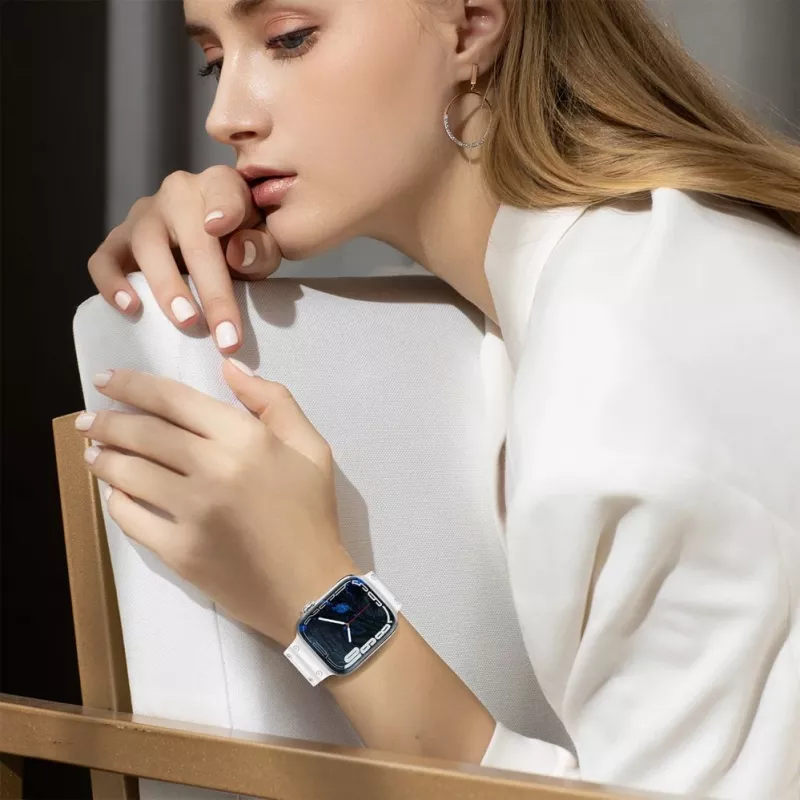 Hurtel Strap Triple Protection for Apple Watch 42/44/45/49 mm Band Bracelet - Transparent