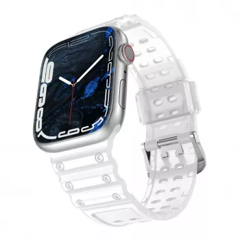 Hurtel Strap Triple Protection for Apple Watch 42/44/45/49 mm Band Bracelet - Transparent