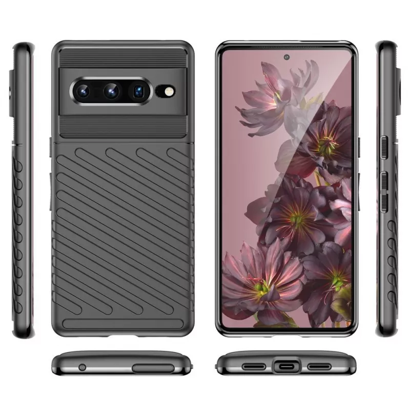 Hurtel Thunder Case Flexible Armored Cover for Google Pixel 7 Pro Black