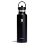 Hydro Flask Standard Mouth Flex Straw Cap Water Bottle 21 oz (620 ml) Black