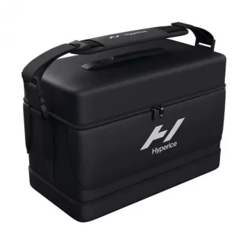 Hyperice 3 Carry Case for Hypervolt Go 2, Black – Semi-Rigid EVA Foam Protective Travel Bag