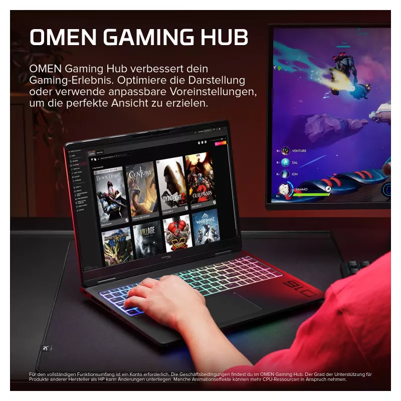 HyperX OMEN 16-ak1091ng Gaming Laptop, 16.1 inch QHD 240Hz, AMD Ryzen AI 9 390HX, 32GB DDR5, 1TB SSD, RTX 5080, Windows 11 Home