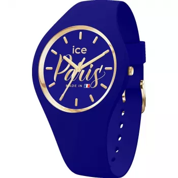 ICE Women's Watch 23249 (34 mm) - Quartz Analog, Silicone Strap, Pink & White
