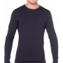 Icebreaker 200 Oasis L/S Crewe Base Layer Top - Black, XXL