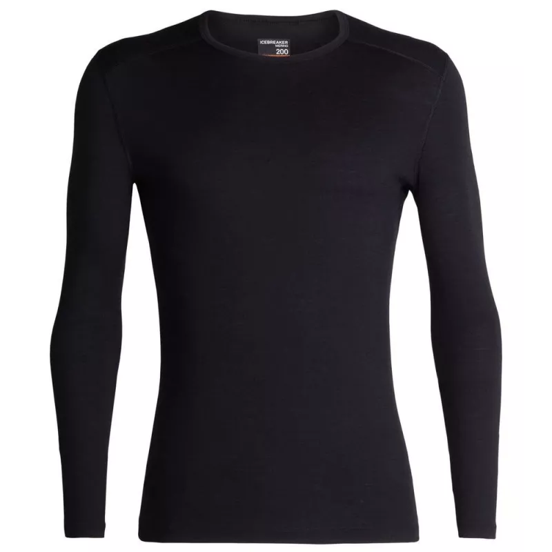 Icebreaker 200 Oasis L/S Crewe - Black