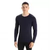 Icebreaker 200 Oasis L/S Crewe Thermal Active Top - Midnight Navy, Size L