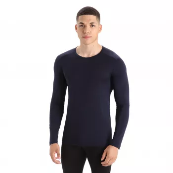 Icebreaker 200 Oasis L/S Crewe Thermal Active Top - Midnight Navy, Size L