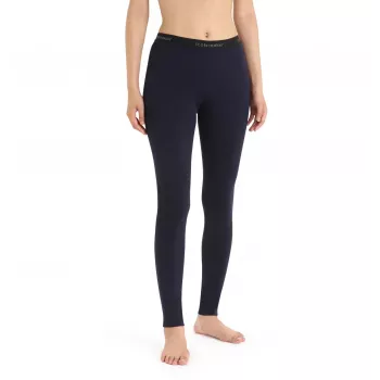 Icebreaker 200 Oasis Leggings - Women's Merino Wool Base Layer Bottoms, Midnight Navy, Size S