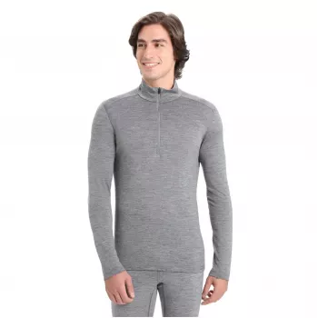 Icebreaker 200 Oasis Long Sleeve Half Zip Top - Black - Medium