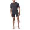 Icebreaker Anatomica Short Sleeve Crewe Base Layer T-Shirt - Black/Monsoon - XL