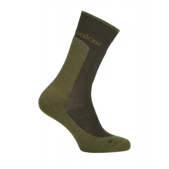 Icebreaker Hike+ Medium Crew Merino Hiking Socks Loden/Lichen Men's Large