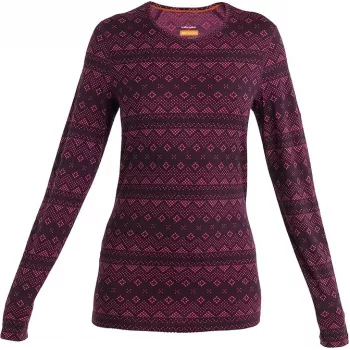 Icebreaker Merino 200 Oasis LS Crew Women's First Snow Nightshade/Tempo