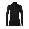 Icebreaker Merino 200 Oasis LS Half Zip Women's Thermal Base Layer Top Black