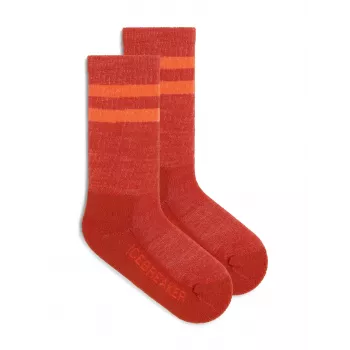 Icebreaker Merino Hike Light Crew Socks Children Agate/Fervid