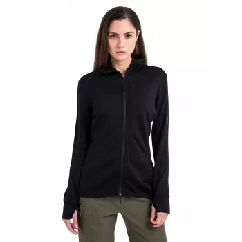Icebreaker Quantum LS Zip Hoodie Women's Black