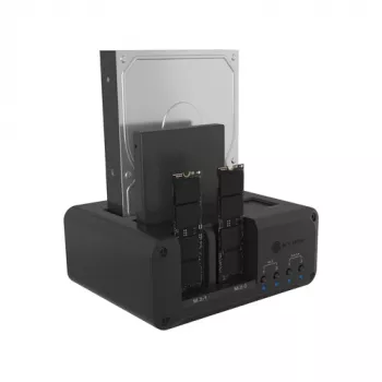 Icy Box Club Case 2925 4-Bay Docking Station – 2x M.2 NVMe & 2x 2.5/3.5 SATA HDD/SSD, USB 3.2 Gen 2 (10 Gbps)