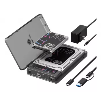 ICY BOX Docking and Clone Station for M.2 NVMe SSD and 2.5/3.5 SATA